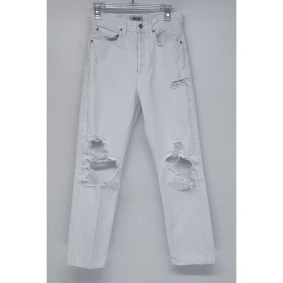 Agolde Denim - AGOLDE Jeans Womens 25 White Distressed Highrise The 90s Jean City Design Retro